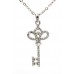 Necklace – 12 PCS Rhinestone Key Charms Necklaces - Clear - NE-JVSN8311CL